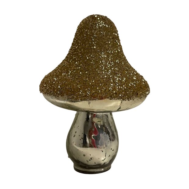 COR MULDER - SVAMP I GLAS M/GLIMMER 13CM | CHAMPAGNE