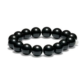 SOI - CHUNKY KRYSTAL ARMBÅND 12 MM | BLACK ONYX