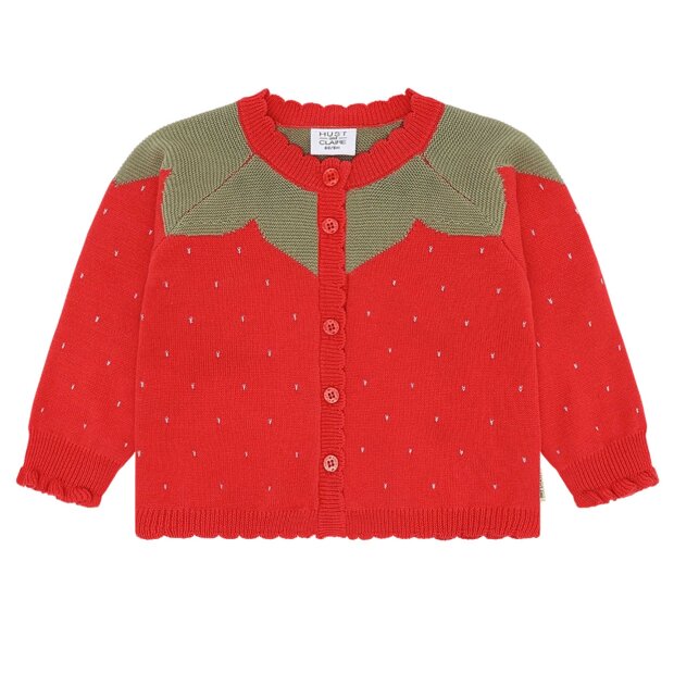 HUST AND CLAIRE - CILJA STRAWBERRY CARDIGAN | POPPIES