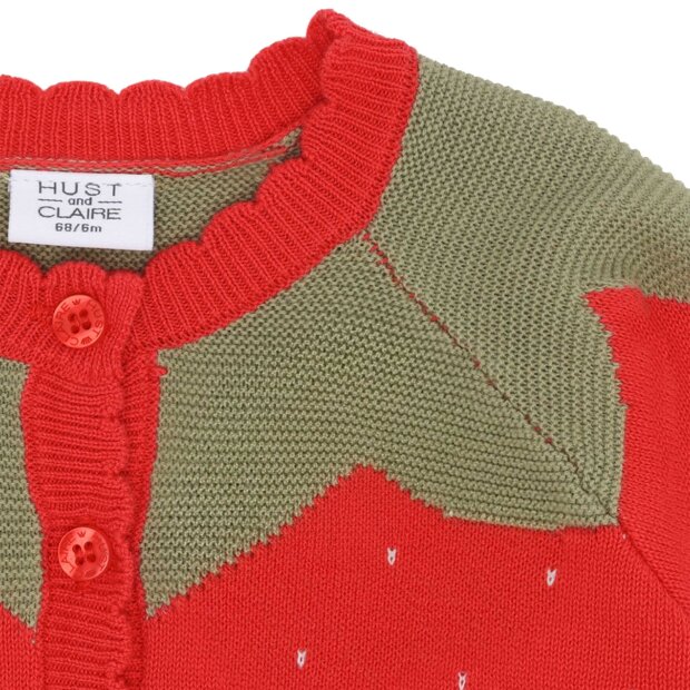 HUST AND CLAIRE - CILJA STRAWBERRY CARDIGAN | POPPIES