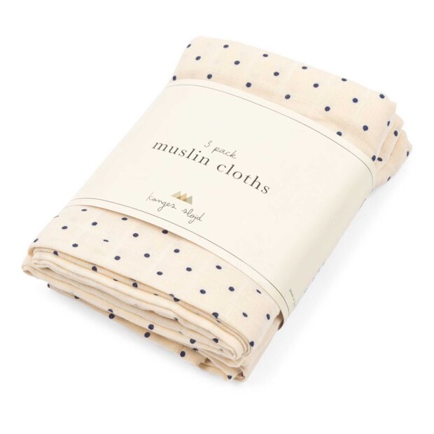 KONGES SLØJD - 3-PACK MUSLIN CLOTH GOTS | ESTATE DOT