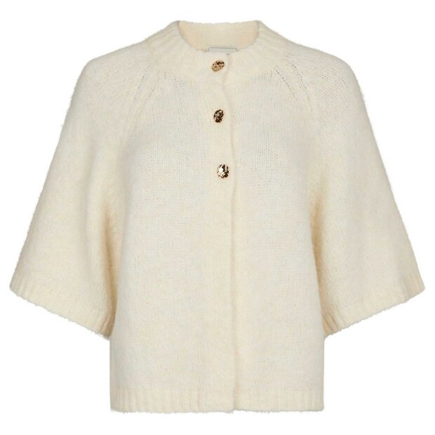 NEO NOIR - BENUTA FLUFFY KNIT CARDIGAN | OFF WHITE