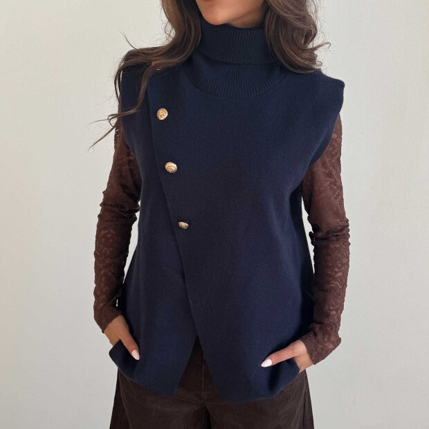 CONTINUE COPENHAGEN - LOLA VEST | NAVY BLUE