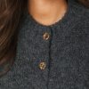 NEO NOIR - BENUTA FLUFFY KNIT CARDIGAN | ANTRACITE MELANGE NEO NOIR - BENUTA FLUFFY KNIT CARDIGAN | ANTRACITE MELANGE