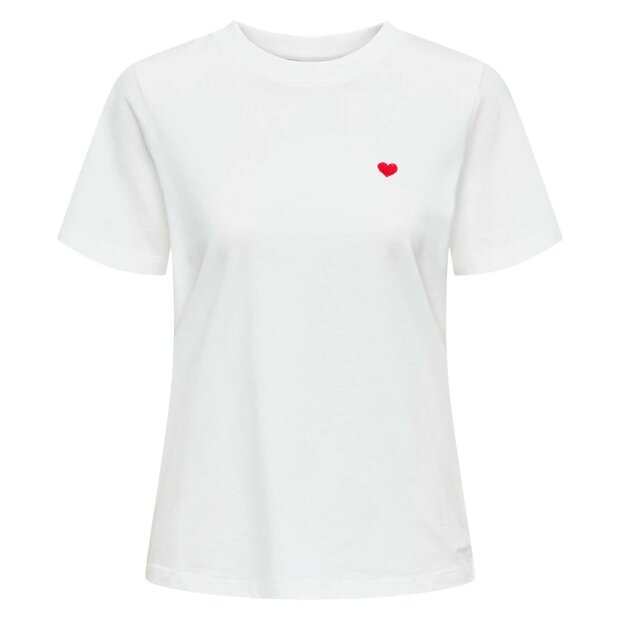 JDY - PISA S/S PRINT T-SHIRT | CLOUD DANCER/BITTERSWEET