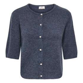 JDY - RUE LIFE 2/4 PEARL CARDIGAN | TOTAL ECLIPSE MELANGE