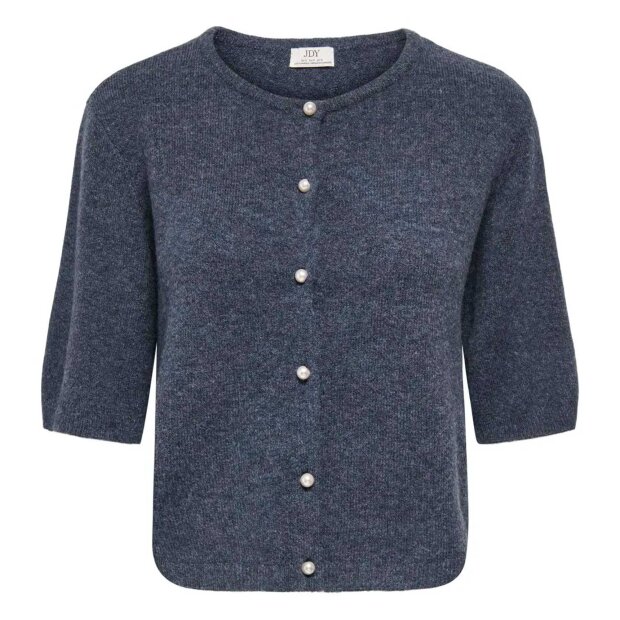 JDY - RUE LIFE 2/4 PEARL CARDIGAN | TOTAL ECLIPSE MELANGE