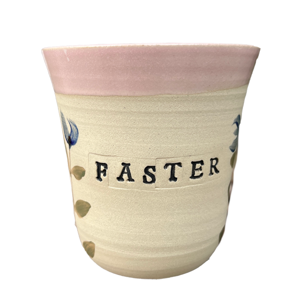 STINEMEI KERAMIK - PERSONLIG KOP | FASTER/ROSA/BLÅ BLOMST