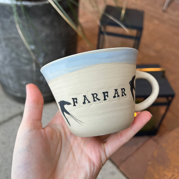 STINEMEI KERAMIK - PERSONLIG KOP M/HANK | FARFAR/BLÅ/SVALE