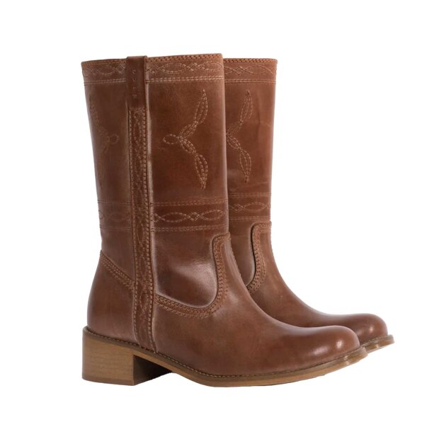 DICO Copenhagen - JULIA WESTERN STITCHING | COGNAC