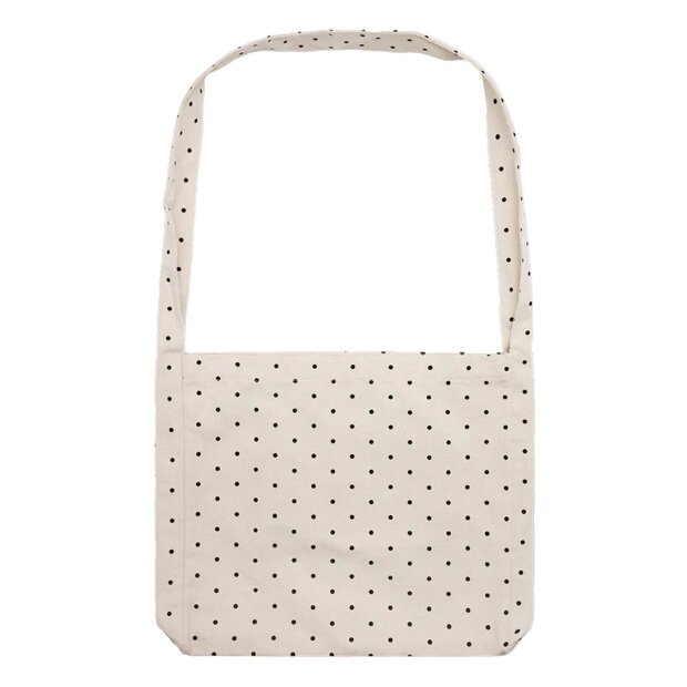 MOSHI MOSHI MIND - DOTTED CROSS BODY BAG | ECRU/BLACK DOTS