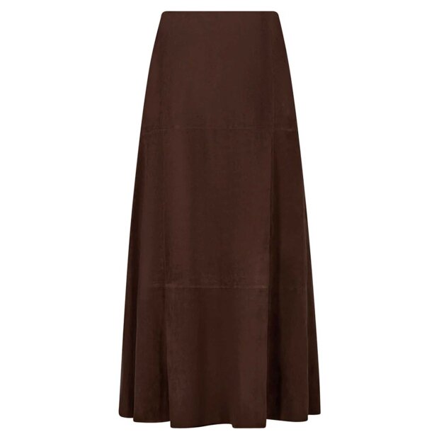 DEPECHE - NAOMI LANG SKINDNEDERDEL | DUSTY BROWN