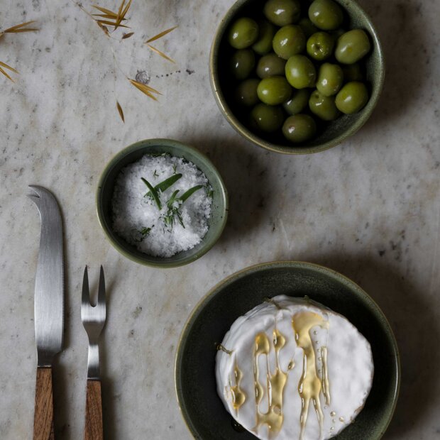 ERNST - SKÅL GRØN M/NATUR BUND