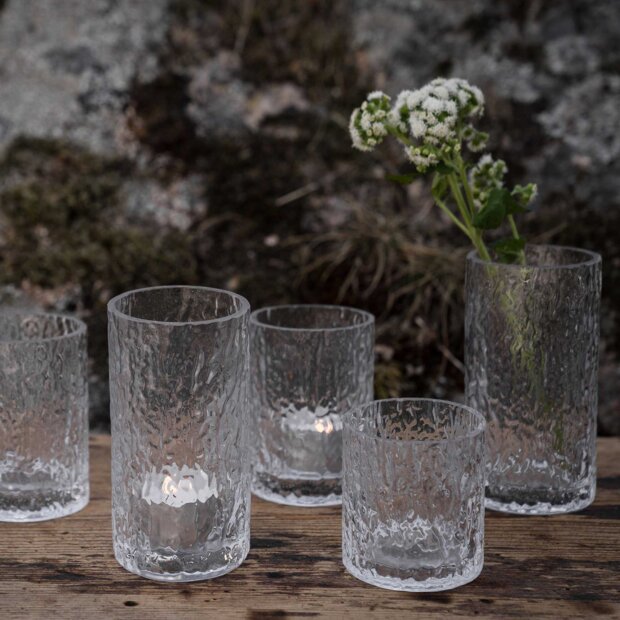 ERNST - VASE M/MØNSTRET GLAS