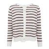 BLACK COLOUR - DELL STRIBET CARDIGAN | OFF WHITE