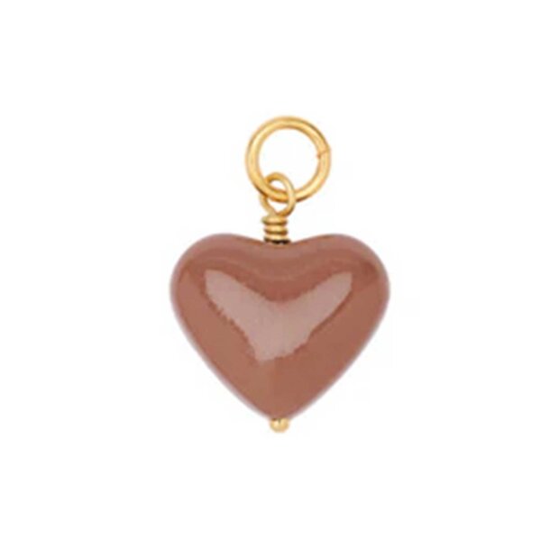 PICO - AMORE HEART PENDANT | FG/CARAMEL