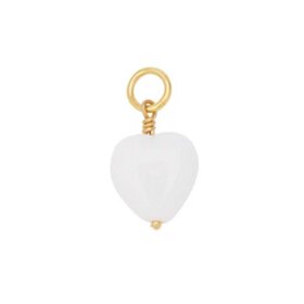 PICO - FRENCH HEART PENDANT | FG/WHITE