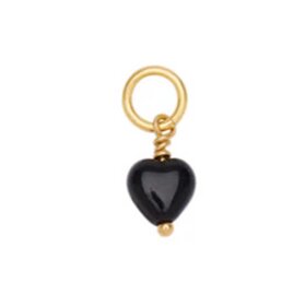PICO - FRENCH MINI HEART PENDANT | FG/BLACK