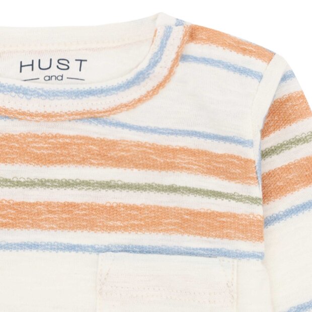 HUST AND CLAIRE - BUSTER LOOP STRIPED BODYSTOCKING | IVORY