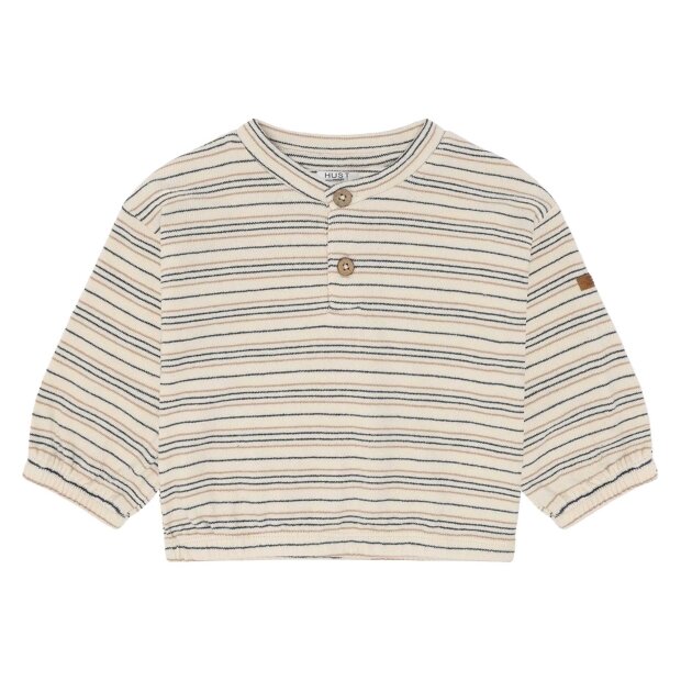 HUST AND CLAIRE - SIGURT FINE STRIPED KNIT | SNOW WHITE