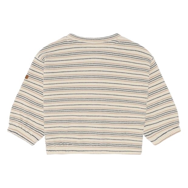 HUST AND CLAIRE - SIGURT FINE STRIPED KNIT | SNOW WHITE