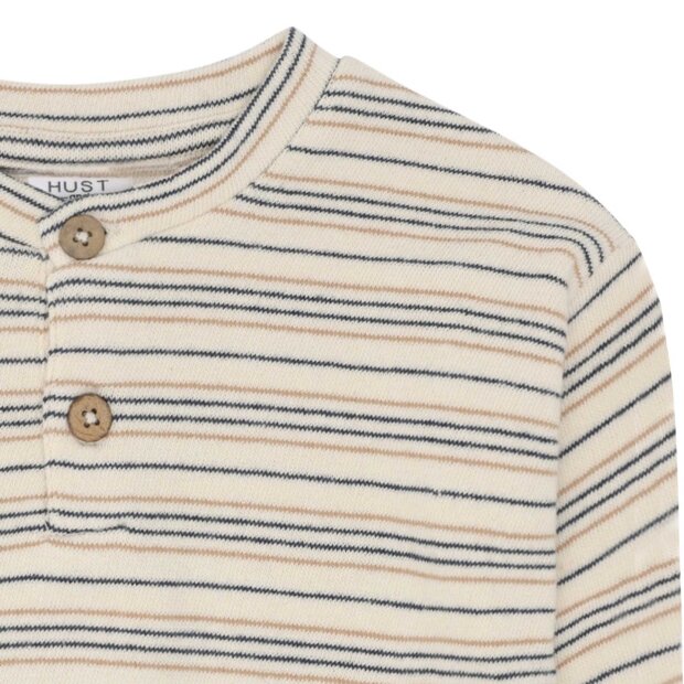 HUST AND CLAIRE - SIGURT FINE STRIPED KNIT | SNOW WHITE