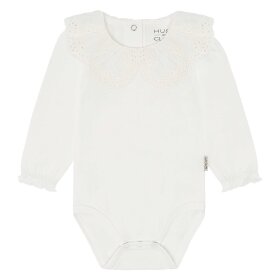 HUST AND CLAIRE - BRITT WOVEN COLLAR BODYSTOCKING | IVORY