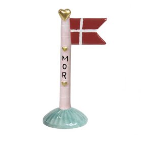 SPEEDTSBERG - KERAMIK FLAG MOR 14 CM | GRØN FOD
