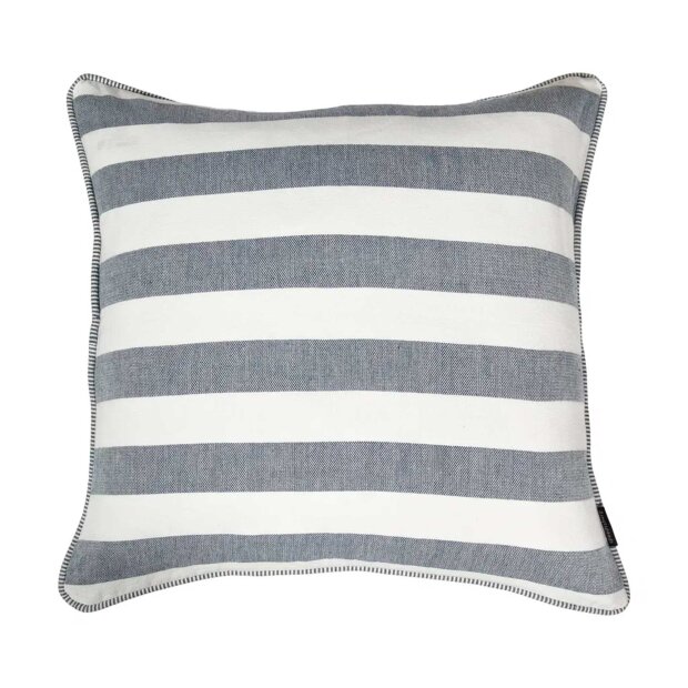 SPEEDTSBERG - PUDE BOMULD 50x50 CM | DARK BLUE/WHITE