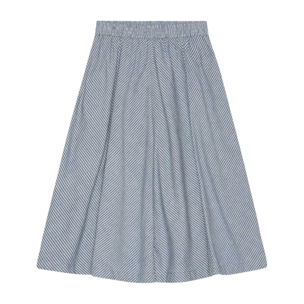 MOSHI MOSHI MIND - PIN STRIPE SKIRT | SEA BLUE/WHITE