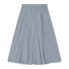 MOSHI MOSHI MIND - PIN STRIPE SKIRT | SEA BLUE/WHITE