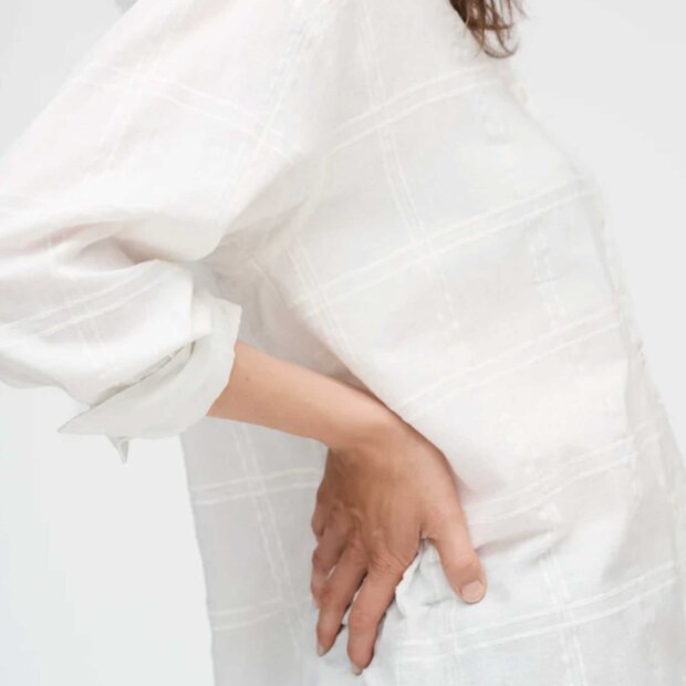 MOSHI MOSHI MIND - AVALON DOBBY CHECK SHIRT | OFF WHITE