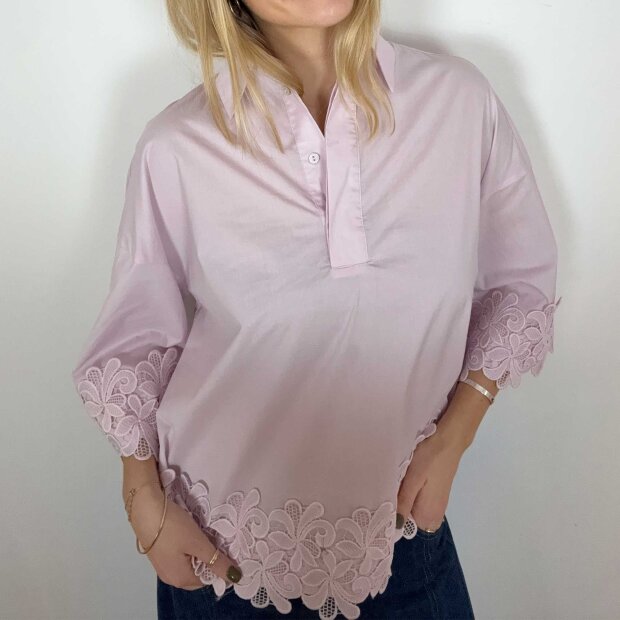 CONTINUE COPENHAGEN - KLARA EMBROIDERY BLOUSE | ROSE