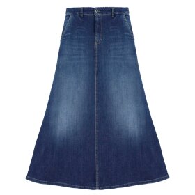 PLEASE - A-SHAPE OSLO SKIRT | BLU DENIM