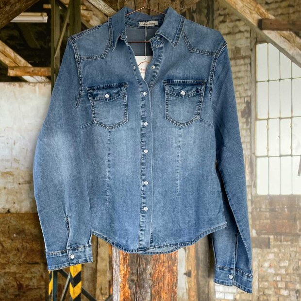 CABANA LIVING - STABIA DENIM SKJORTE | LIGHT DENIM