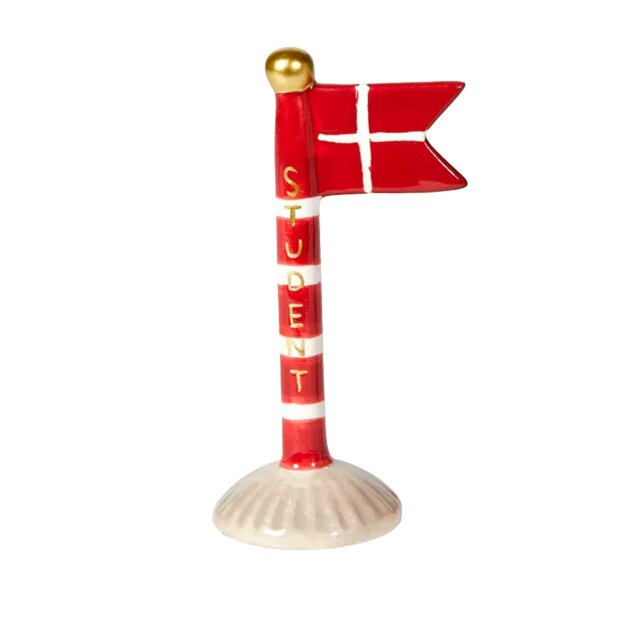 SPEEDTSBERG - KERAMIK FLAG STUDENT 14 CM | RØD