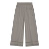 MOSHI MOSHI MIND - STORIE POPLIN PANTS | SEA GRAY
