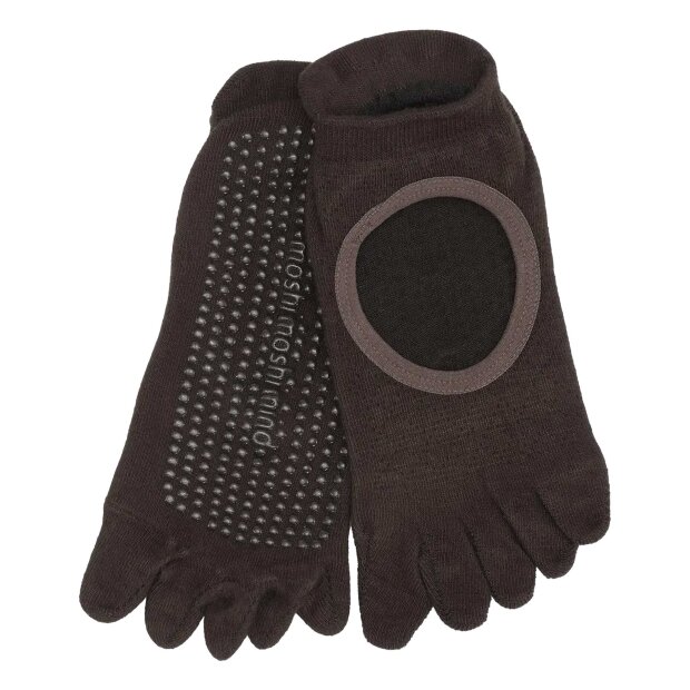 MOSHI MOSHI MIND - MIND TOE ANTI SLIP SOCKS | DARK BROWN