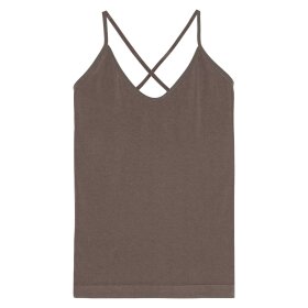 MOSHI MOSHI MIND - STRETCH TOP | STONE BROWN