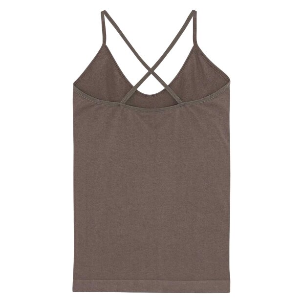 MOSHI MOSHI MIND - STRETCH TOP | STONE BROWN