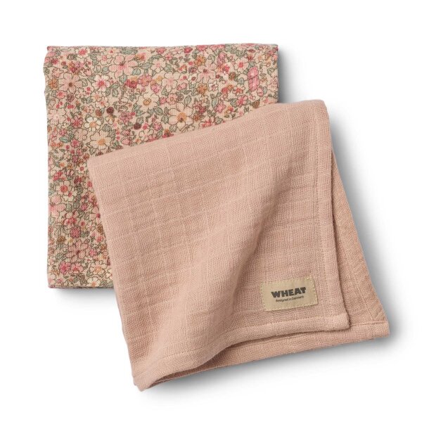 WHEAT - KAYA MUSLIN 2-PACK STOFBLEER | ROSE DUST