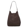 BECK SØNDERGAARD - MAE BUCKLE SUEDE BAG | CHOCOLATE TORTE