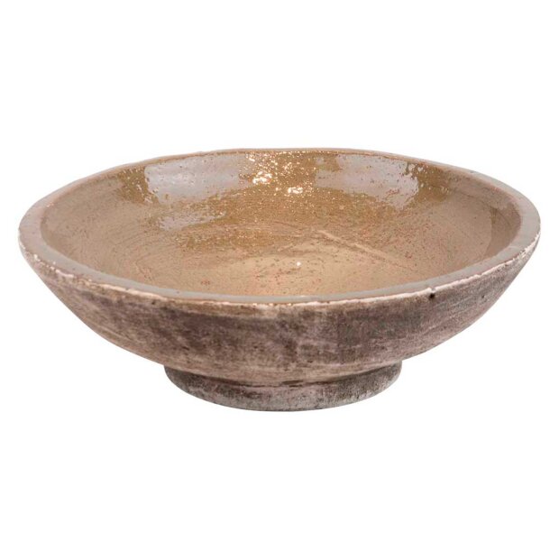 CHAKAR - RUSTIC BOWL D30 CM | OLIVE GREEN