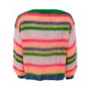 BLACK COLOUR - ANNA MULTI STRIPED JUMPER | ORANGE MULTI