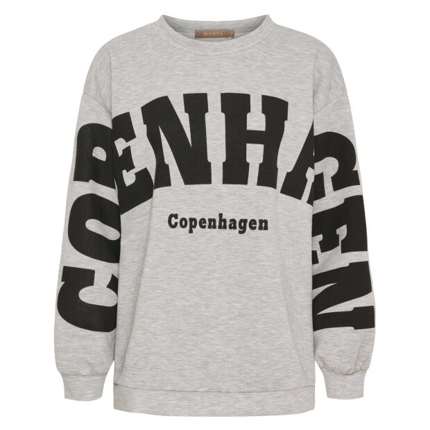 MARTA DU CHATEAU - HIBISCUS SWEATSHIRT | GREY/BLACK