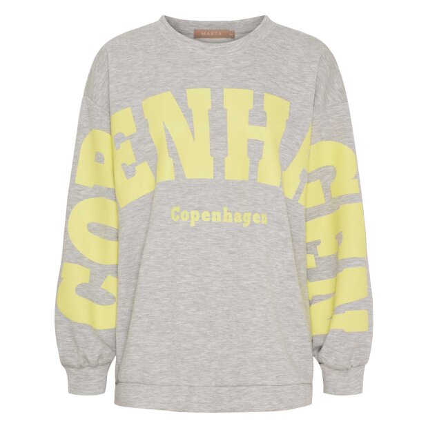 MARTA DU CHATEAU - HIBISCUS SWEATSHIRT | GREY/YELLOW