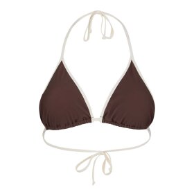 BECK SØNDERGAARD - BEL CONTRAST BIKINI TOP | HOT FUDGE BROWN
