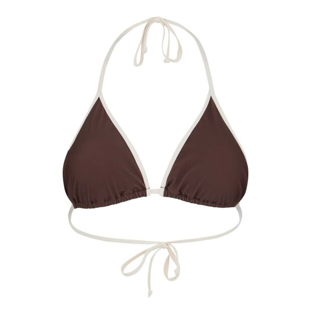 BECK SØNDERGAARD - BEL CONTRAST BIKINI TOP | HOT FUDGE BROWN