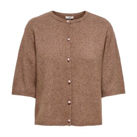 JDY - RUE LIFE 2/4 PEARL CARDIGAN | CARIBOU MELANGE