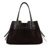 POURCHET - BLOSSOM DAIM LARGE TASKE | MARRON